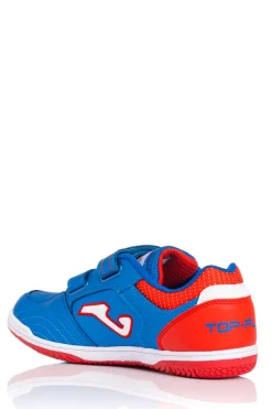 Sapatilhas De Futsal Criança Joma Top Flex Jr. 2304 Com Fecho De Velcro. Marinho/vermelho
