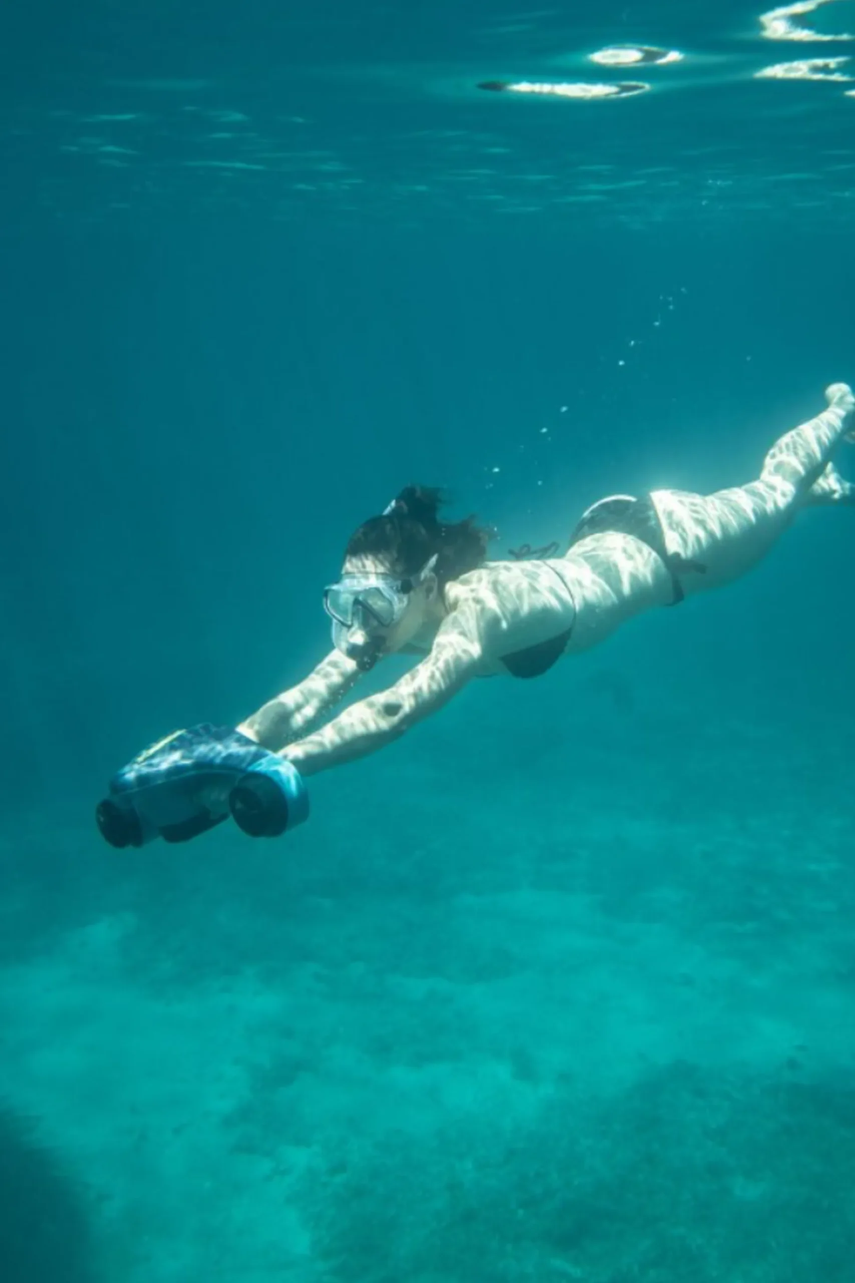 Seascooter Com Bolsa E Conjunto De Snorkel Jobe Infinity