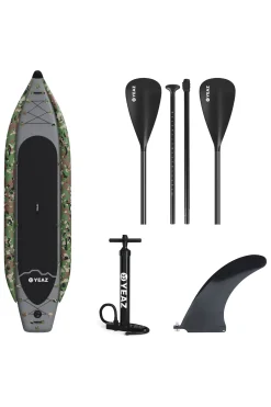 Sup Multifuncional Insuflável, Camuflagem, Incl. Pá, Bolsa De Transporte + Bomba Yeaz Kahanu