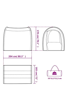 Tenda De Arrumação Vidaxl 204x183x178
