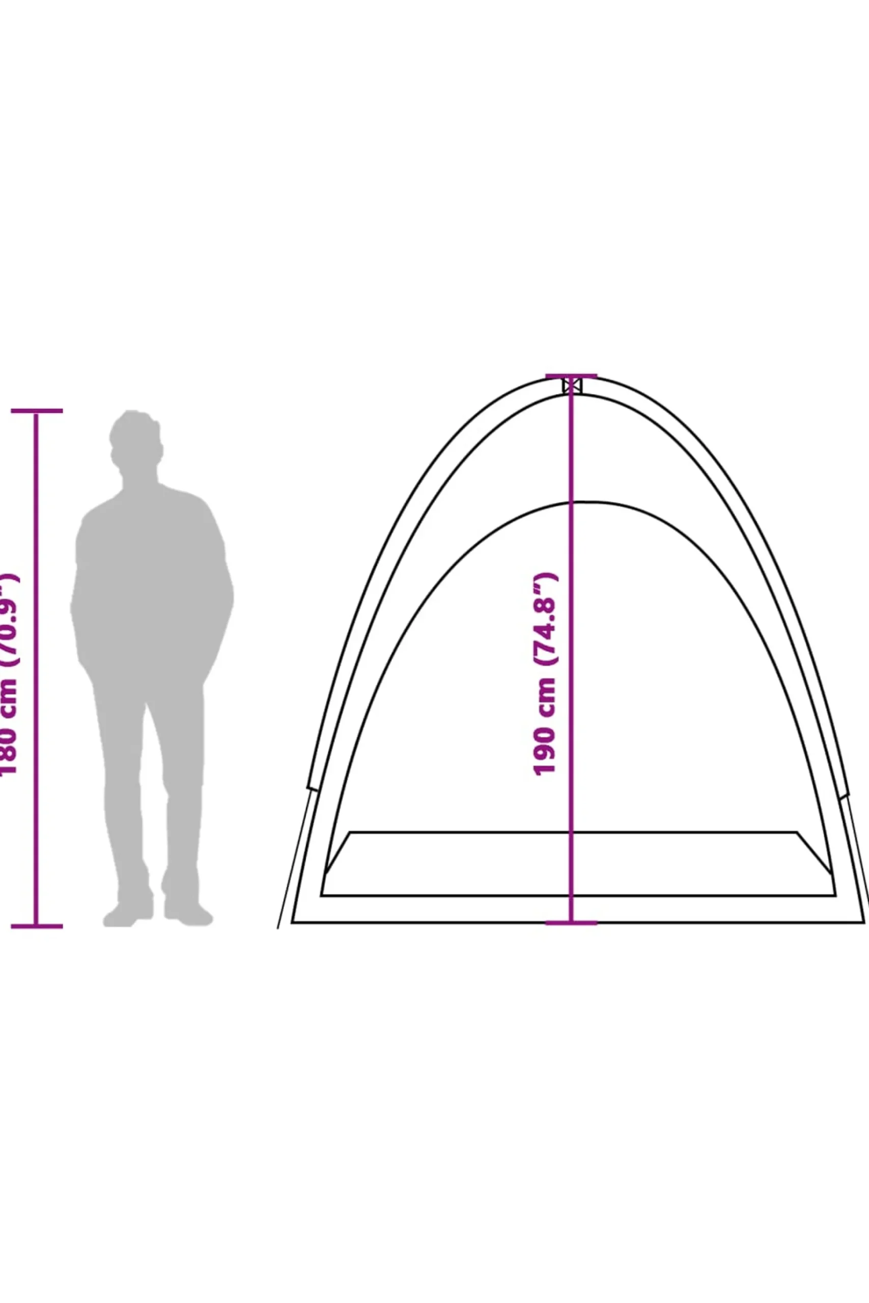 Tenda De Arrumação Vidaxl 200 X 163 X 185 CM