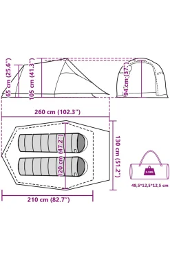 Tenda De Campismo Vidaxl Com Cobertura Impermeável Removível