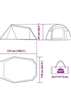 Tenda De Campismo Vidaxl Com Revestimento De Pu