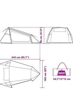 Tenda De Campismo Vidaxl Tenda Túnel