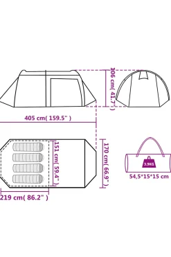Tenda De Campismo Vidaxl 137 X 151 X 98 CM