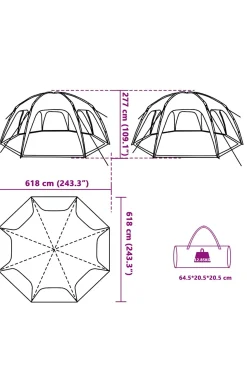 Tenda De Festa Vidaxl 618 X 618 X 277 CM