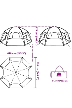 Tenda De Festa Vidaxl 618 X 618 X 277 CM