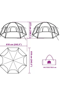 Tenda De Festa Vidaxl 618 X 618 X 277 CM