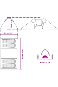 Tenda Vidaxl 510 X 240 X 156 CM