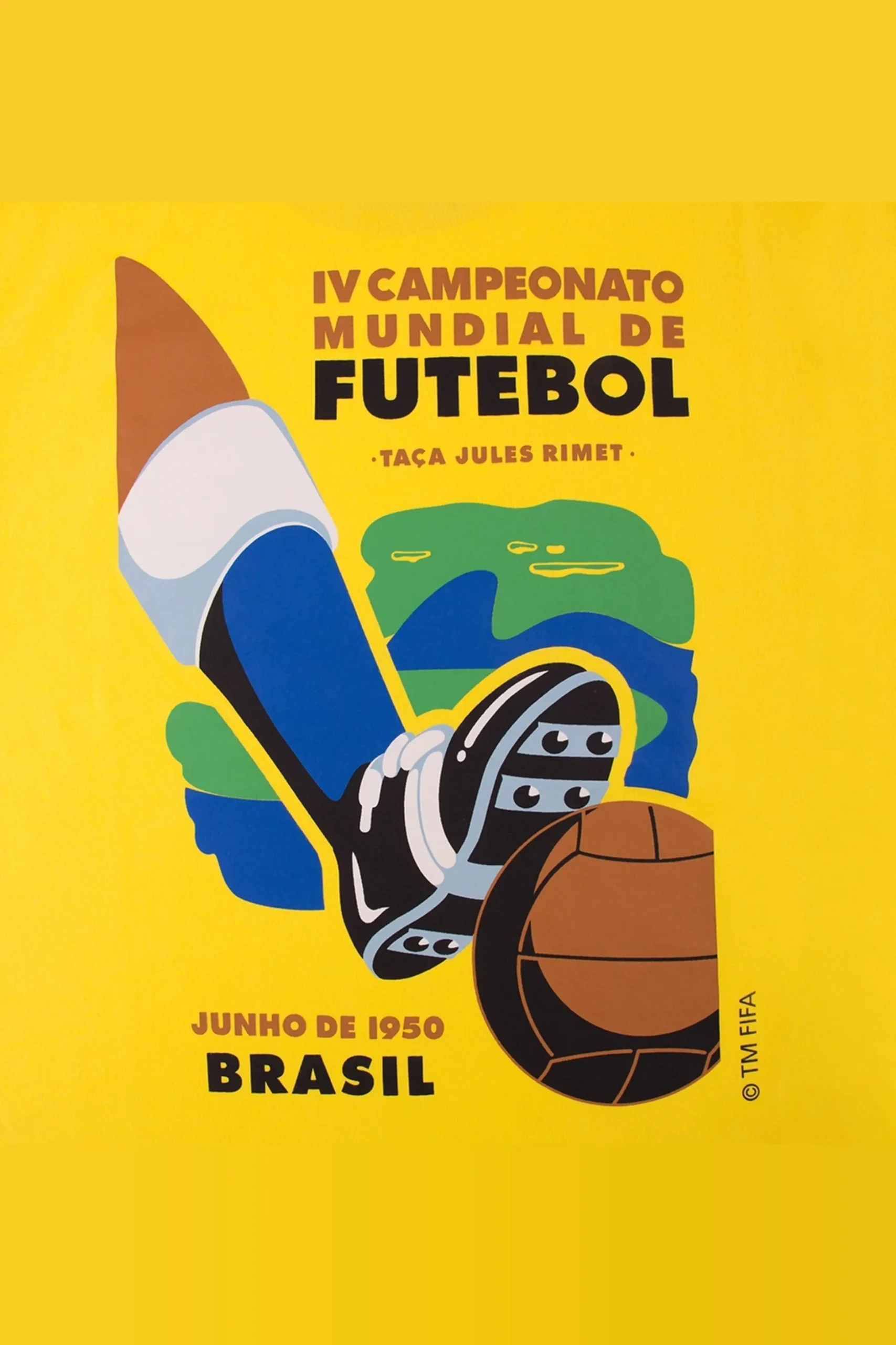 T-shirt Copa Emblema Copa Do Mundo Brasil 1950